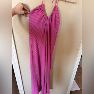 Hot Pink Midi Dress